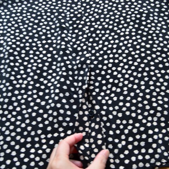 COS Womens Black Cupro Blend Blouse High Neck Back Buttoned US 14 - Picture 10 of 12